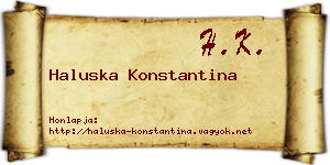 Haluska Konstantina névjegykártya